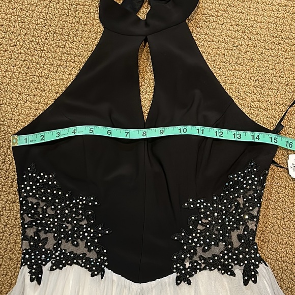Blondie Nites Juniors Long Ballgown Dress Halter Prom Black Tie Formal size 5 - Picture 14 of 17
